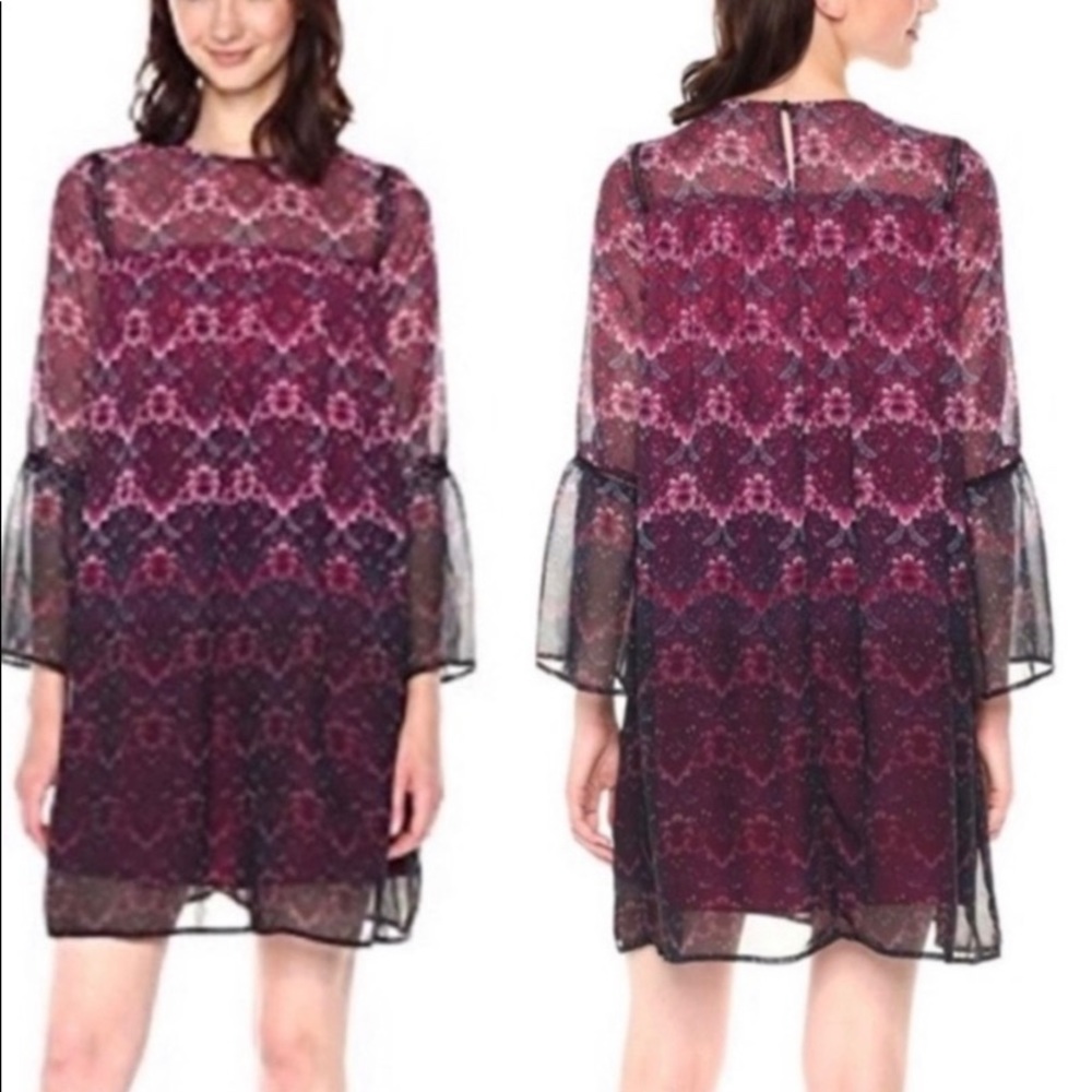 PRICE DROP! Vintage chiffon floral print dress